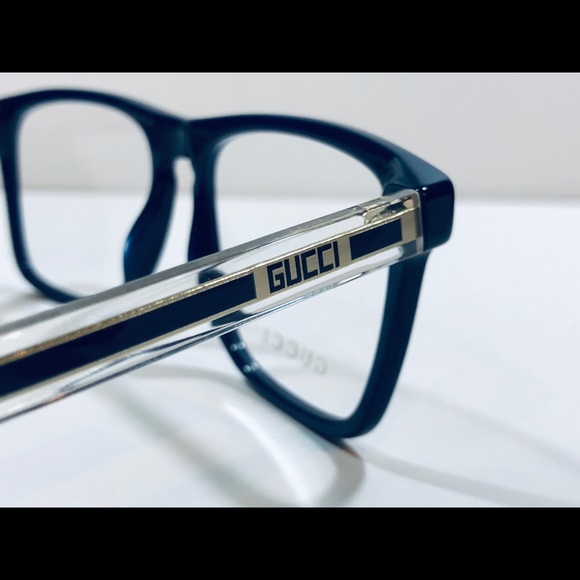 Gucci Men's Eyeglasses Blue Crystal Transparent - Picture 5 of 8